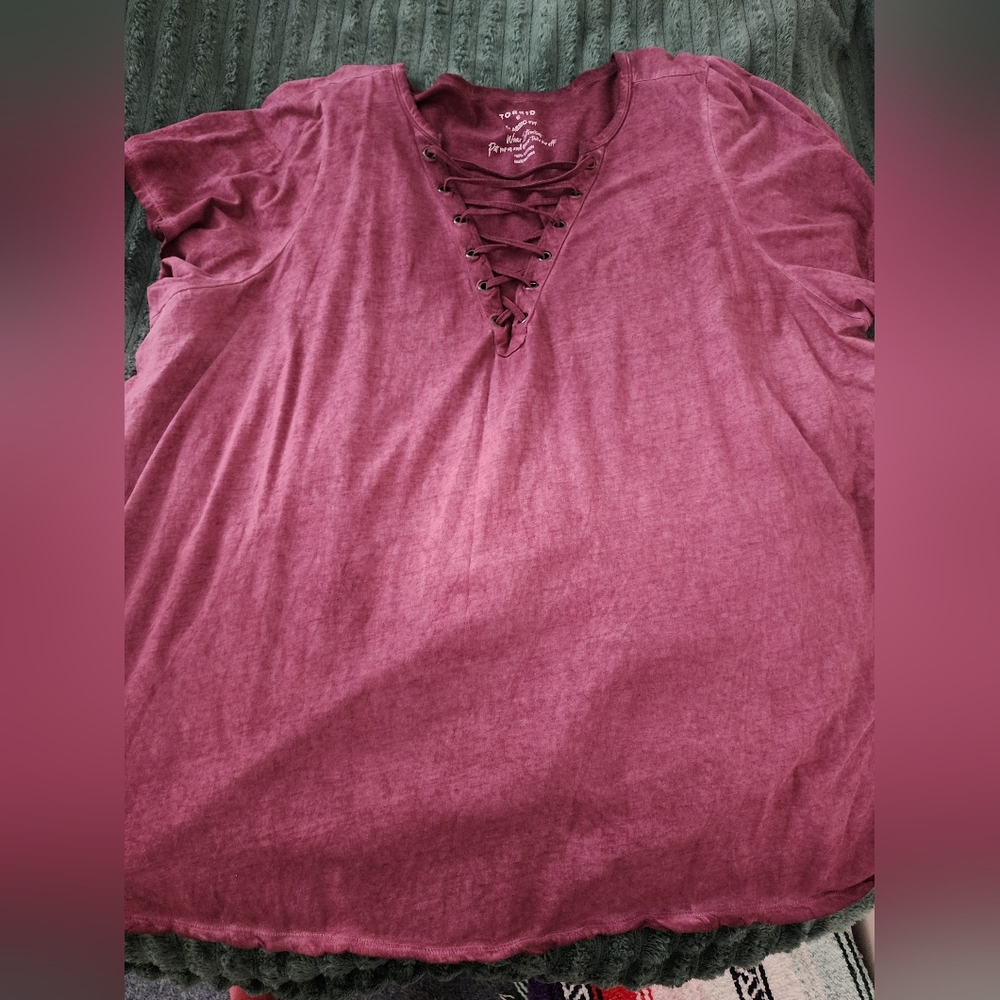 Torrid lace up tee